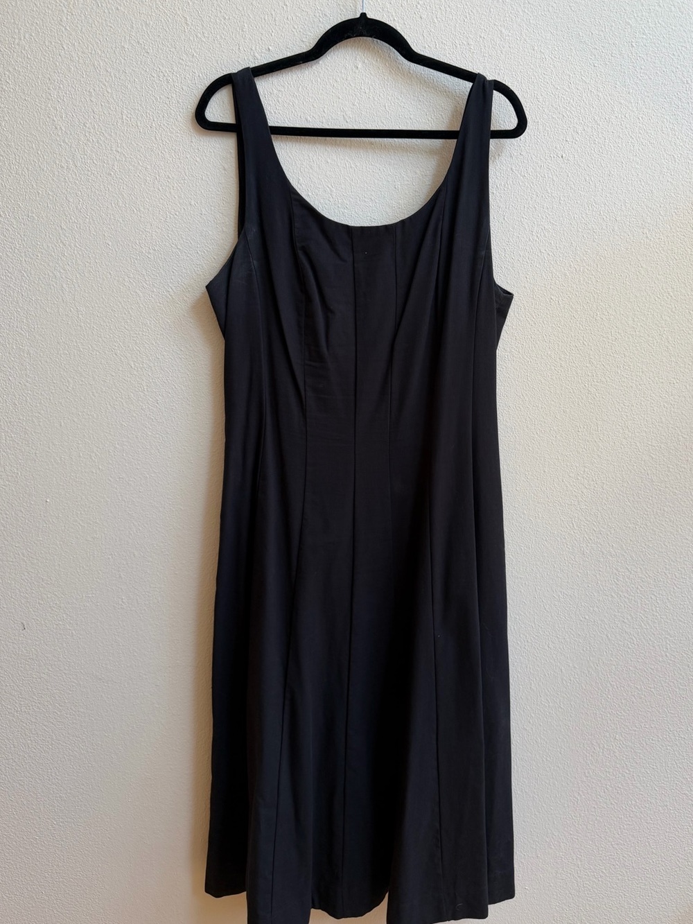 Black A-line Corset Fit Midi Dress